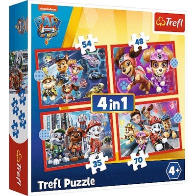 Trefl 34374 PAW Patrol Psí tlapková patrola 4 v 1 35 48 54 70 dílků