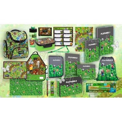 Minecraft Zvýhodněná školní sada 20ks set batoh BACKUP GAME LEVEL Minecraft / Playworld