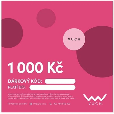 VUCH Elektronický dárkový poukaz v hodnotě 1 000 Kč