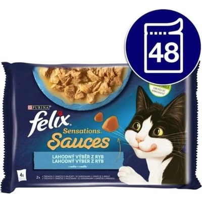 Felix Sensations Omáčky treska sardinky v omáčke 48 x 85 g