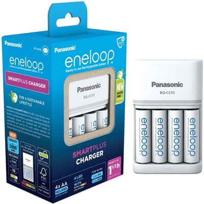 Panasonic ENELOOP BQ-CC55E včetně 4xBK-3MCDE AA 2000mAh – Hledejceny.cz