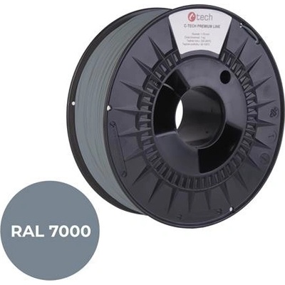 C-Tech Premium Line PLA, veverčie šedá, RAL7000, 1,75mm, 1kg