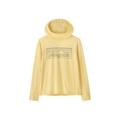 Patagonia Cap Silkweight Hoody Kids P-6 Outline Buttercup Yellow žlutá