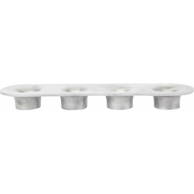 Ferm Living Adventní svícen Soothe Aluminium, stříbrná barva, kov