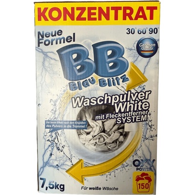 Blue Blitz prášek na bílé prádlo 7,5 kg