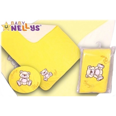 Baby Nellys deka froté velúr Macko TEDDY krémová