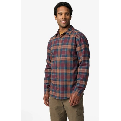 Royal Robbins Lieback Organic Cotton turistická flanelová košile dlouhý rukáv wine oak pld