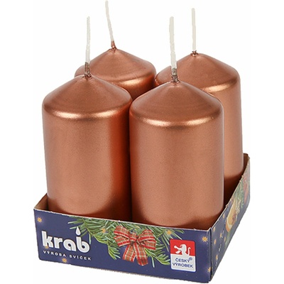 Krab Adventní válec měděný LAK 40x80 mm 4ks