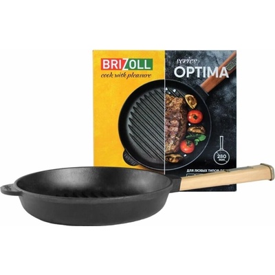 Litinová grilovací pánev 280mm H-5cm Brizoll series Optima
