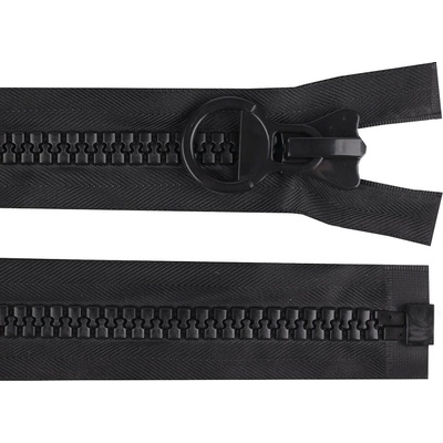 Kostěný zip extra velký No 20 délka 80 cm, 90 cm Varianta: 1 (80 cm) černá, Balení: 1 ks