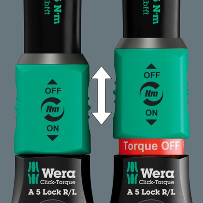 Wera momentový klíč Wera Click-Torque Lock A 5 R/L s přepínací ráčnou 1/4" 075693