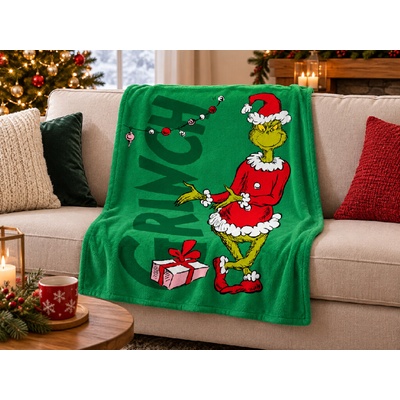 Jerry Fabrics Mikroflanelová deka Grinch Presents
