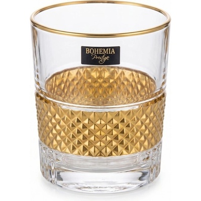 BOHEMIA PRESTIGE BOHEMIA PRESTIGE ELEGANTE ROYAL GOLD POHÁR NA WHISKY 6 x 340 ml