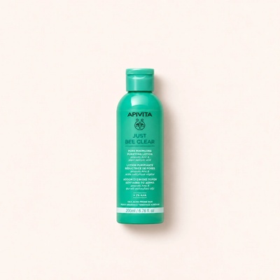 Apivita Just Bee Clear Pore Minimizing Lotion péče na rozšířené póry a černé tečky 200 ml