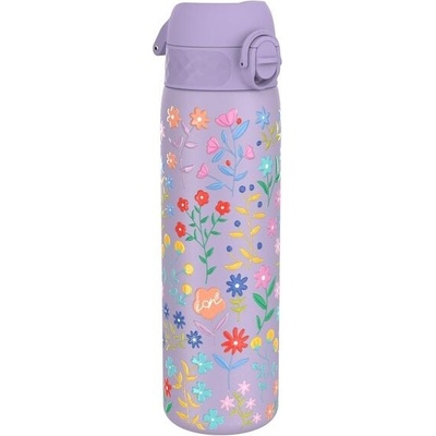 Ion8 vakuově izolovaná láhev z nerezové oceli 500 ml květy fialová