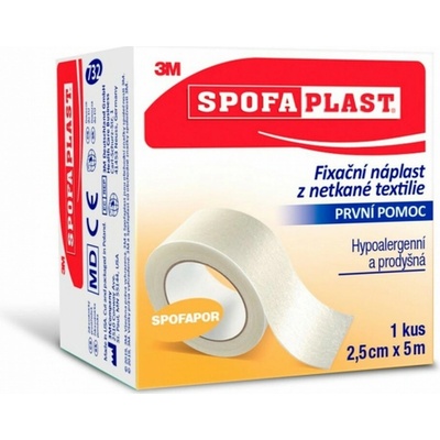 3M SPOFAPLAST 732 Fixační náplast z netkaná textilie 2,5 cm x 5 m