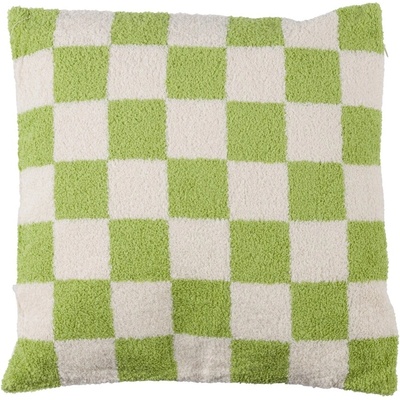 White Label Zeleno-bílý polštář WLL LUX 40x40
