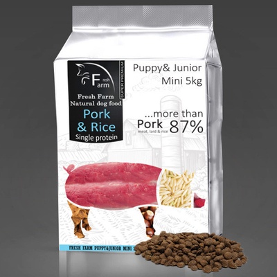Fresh Farm Puppy & Junior Mini Single Protein Pork & Rice 5 kg