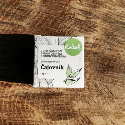 Kvítok tuhý šampon na mastné vlasy čajovník 25 g