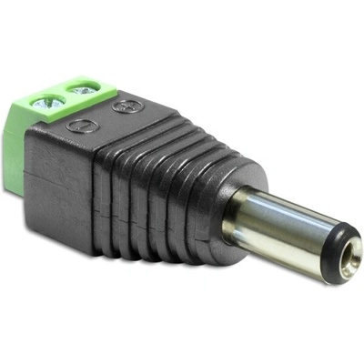 DeLock adaptér DC 2,1 x 5,5 mm samec svorkovnice 2 piny 65396