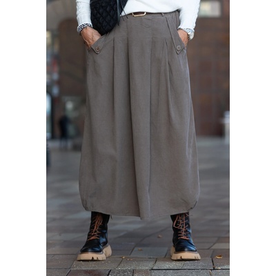 Italy fashion Manšestrová sukně NESIE Khaki – Hledejceny.cz
