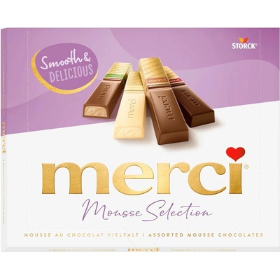 Merci Mousse Selection výběr čokoládových pralinek s pěnovou náplní 250 g