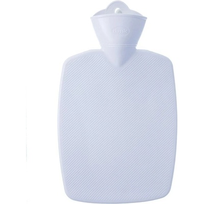 Hugo Frosch Classic termofor s obalem z umělé kožešiny hnědo-stříbrný s podšívkou 1,8 l