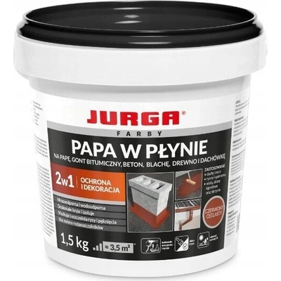 Tekutá lepenka Jurga akrylový voděodolný červený 1,5 l