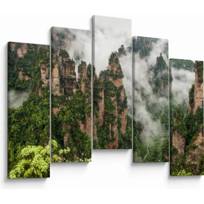 Obraz - Zhangjiajie National Park, Čína, pětidílný 125x90 cm