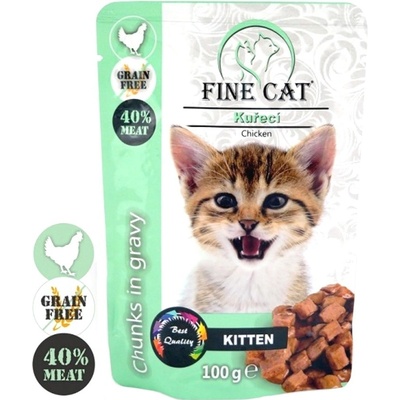 Fine Cat Grain Free kitten kuracie v omáčke 100 g