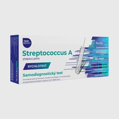 Test4Body Streptococcus A samodiagnostický rychlotest z krve