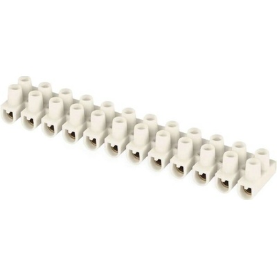 EMOS Skrutková svorkovnica 12× 2,5–4 mm2, 450 V, biela