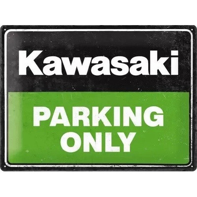 Plechová ceduľa Kawasaki Parking Only, 40 x 30 cm