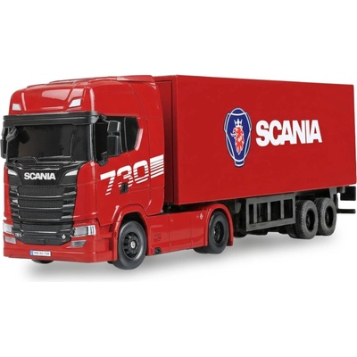 Amewi RC licencovaná Scania 730 S s návesom GYRO 4x4 RTR červená 1:64