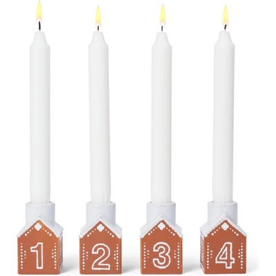 Adventní svícen domečky Gingerbread - set 4 ks Kähler