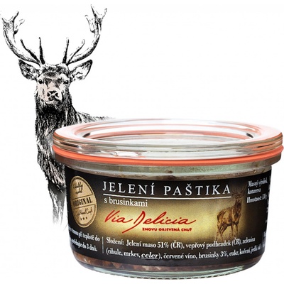Via Delicia Jelení paštika brusinky 130 g