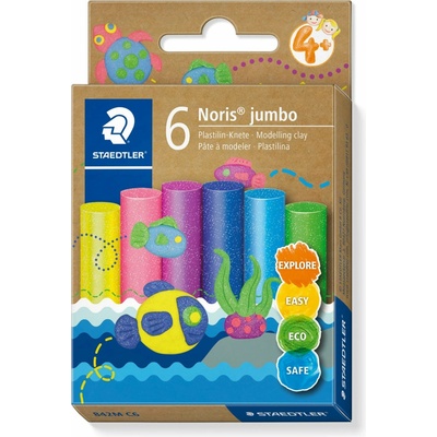 STAEDTLER Modelína Noris Jumbo 842 6 třpytivých barev