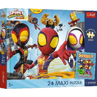 TREFL Premium Plus Kids Spidey a jeho úžasní přátelé Dobrodružství MAXI 24 dílků