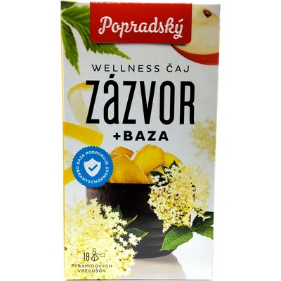 Popradský Wellness čaj zázvor + baza 18 x 2,2 g