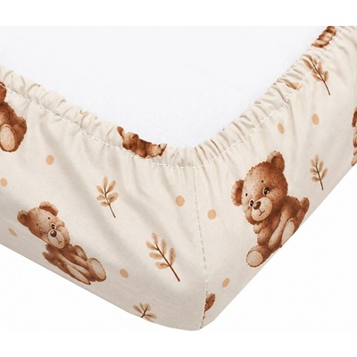 New Baby Bavlnené prestieradlo Sweet baby bears 120x60