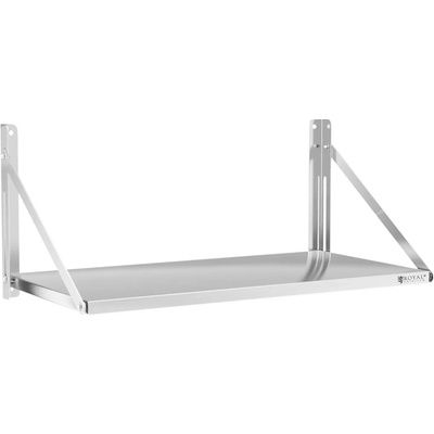 Royal Catering Nástenná polica - sklopná - 100 x 45 cm - 40 kg | RC-BFWS10045