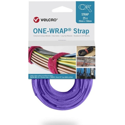 VELCRO® VELCRO® One Wrap® Strap 13mm x 200mm, 25 Popruh se suchým zipem fialová 1 ks
