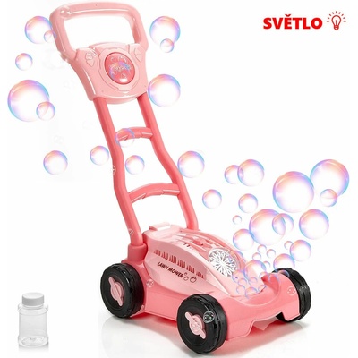 Kosačka bublifuková a 80 ml bublifuku ružová