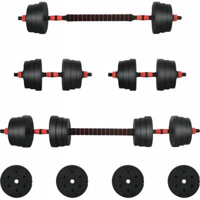 PotaženVidaXL é/gumované nastavitelné činky 2 x 15 kg