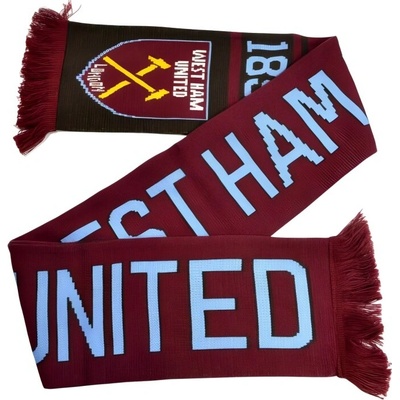 Pletená šála West Ham United vínová