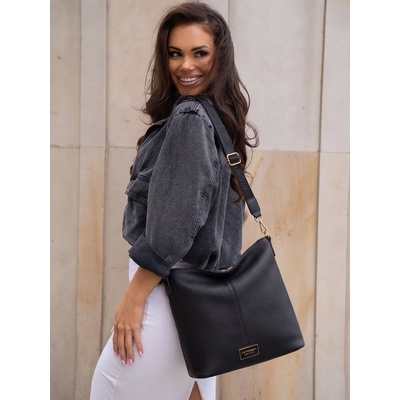 Peterson Čierna crossbody kabelka s deleným vnútrom Elegantná a praktická