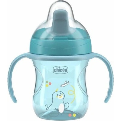 Chicco hrnček nekvapkajúci s tvrdým náustkom 200 ml modrý