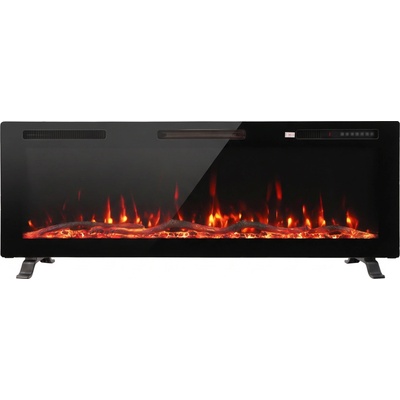 Homcom elektrický krb 127 cm nástěnný vestavný nebo volně stojící