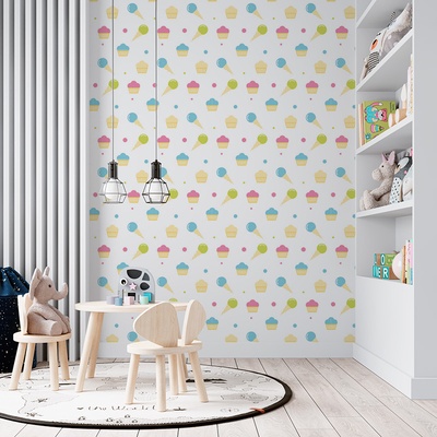 Tapeta SABLIO Zmrzlinky s muffiny 208x125 cm