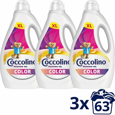 Coccolino prací gel Color 3 × 2,72 l 63 PD